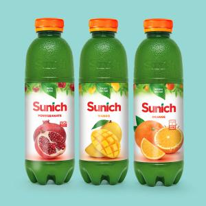 Sunich juices - Pet green 750 & 330 cc