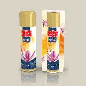 Khazimeh saffron spray label design