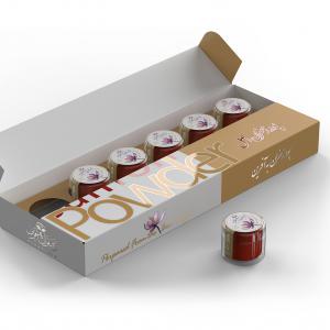Saffron powder packaging design