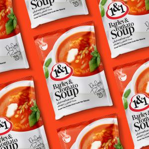 1&1 soup pouch packaging design