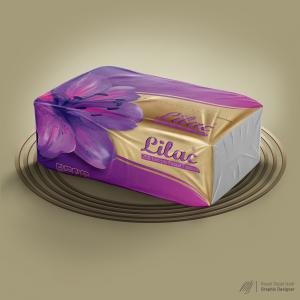 Lilac Tissues paper packaging design
